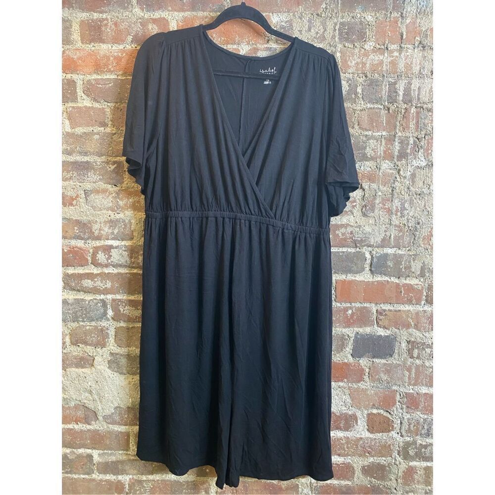 Maternity by Ingrid & Isabel Black XXL Romper Shorts Cross V-Neck
